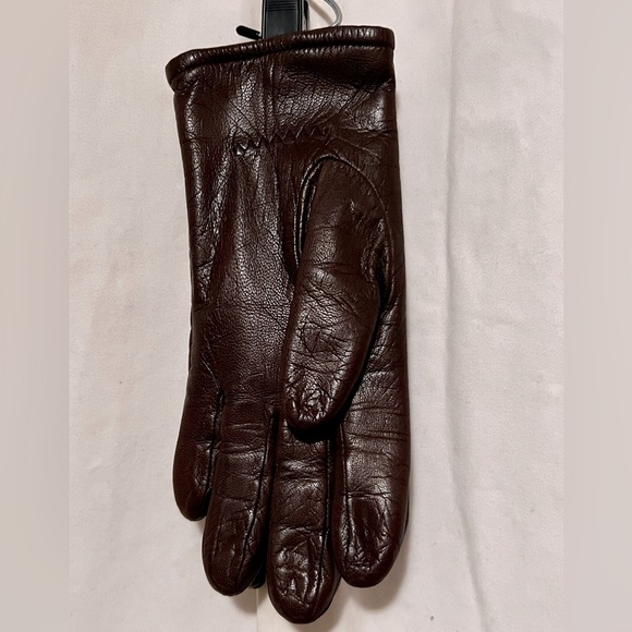 Fownes Dark Brown Leather Gloves Womens Sz 8 Super Soft - Picture 1 of 5
